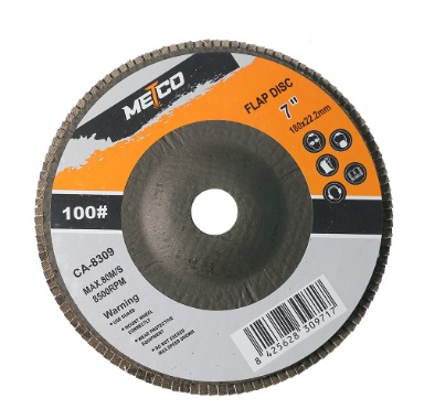 DISCO FLAP 7" GRANO 100 8.500 RPM REF. 309717 MARCA METCO
