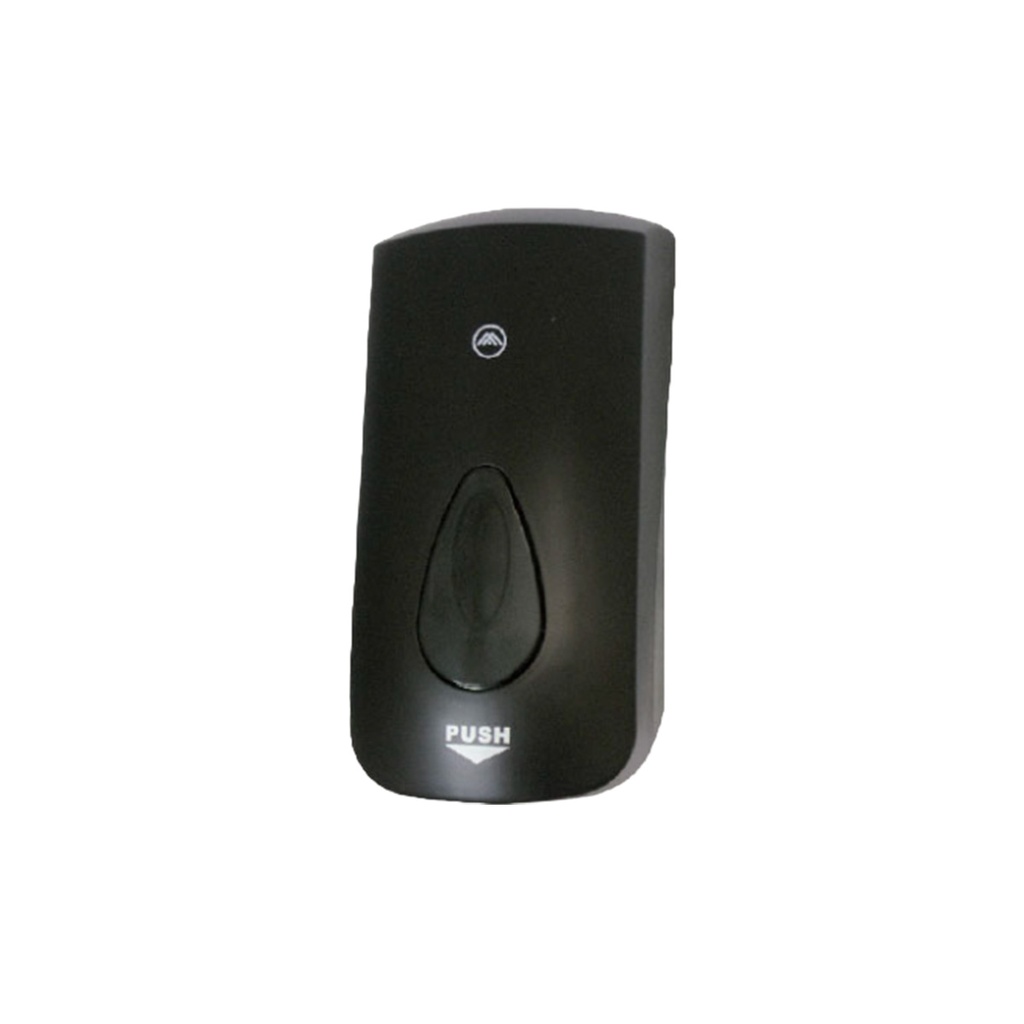 DISPENSADOR MANUAL PLASTICO DE JABON LIQUIDO COLOR NEGRO REF. PLA-106E MARCA METALES ALEADOS