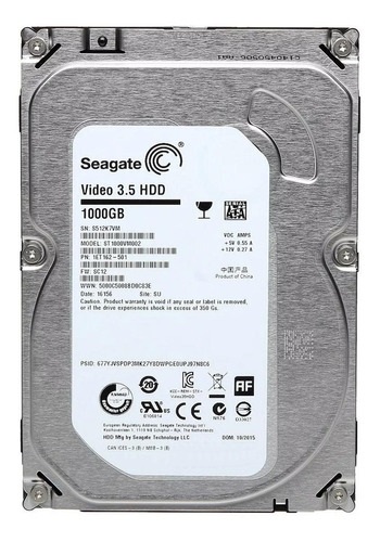 DISCO DURO 1 TB SATA AF VIDEO 3.5 HDD MOD. ST1000V MARCA SEAGATE