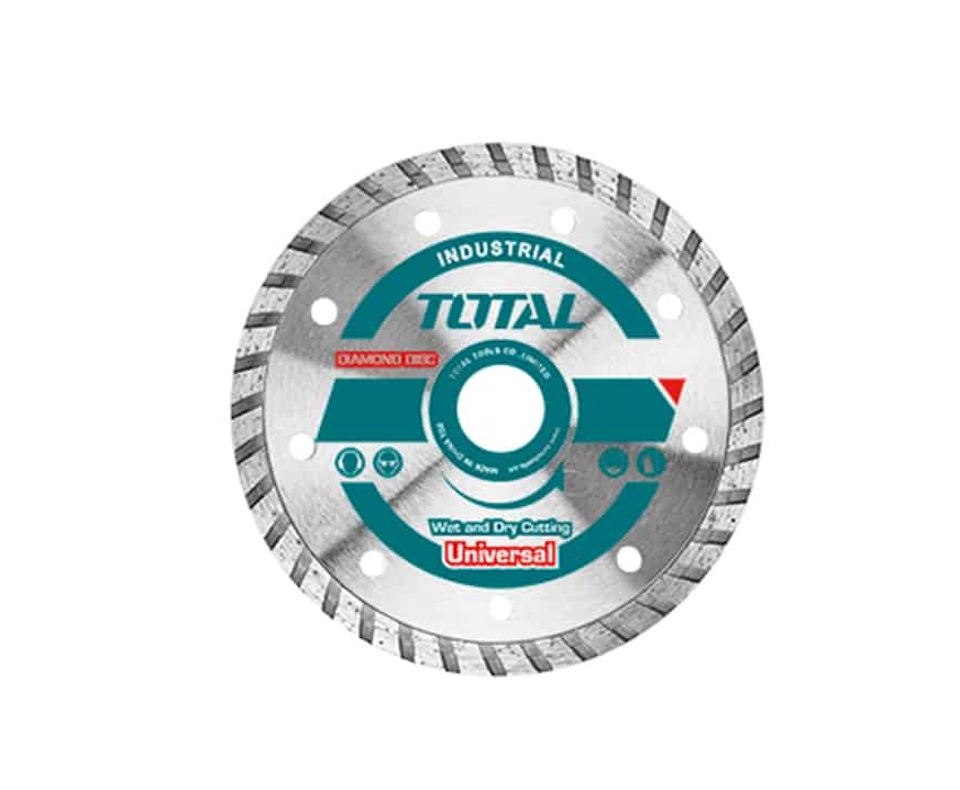 DISCO DE DIAMANTE C/ HUMEDO TURBO 4 1/2" X 7/8" (115 MM X 22.2 MM ) REF.TAC2131153 MARCA TOTAL TOOLS