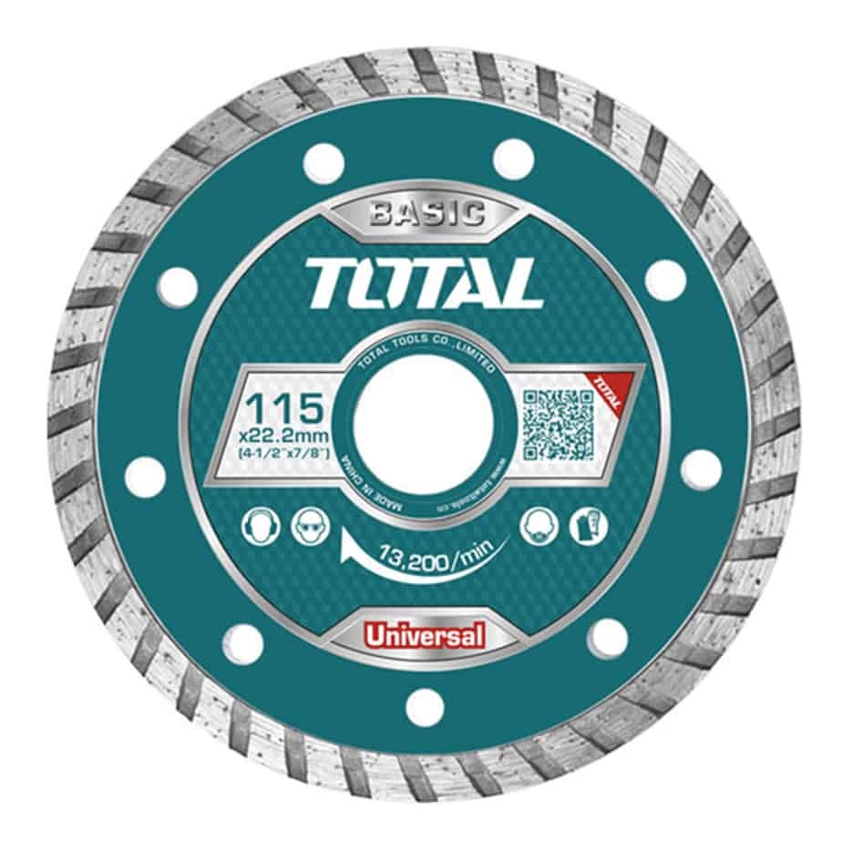DISCO DE DIAMANTE C/ HUMEDO TURBO 7" X 7/8" (180 MM X 22.2 MM ) REF.TAC2131803 MARCA TOTAL TOOLS