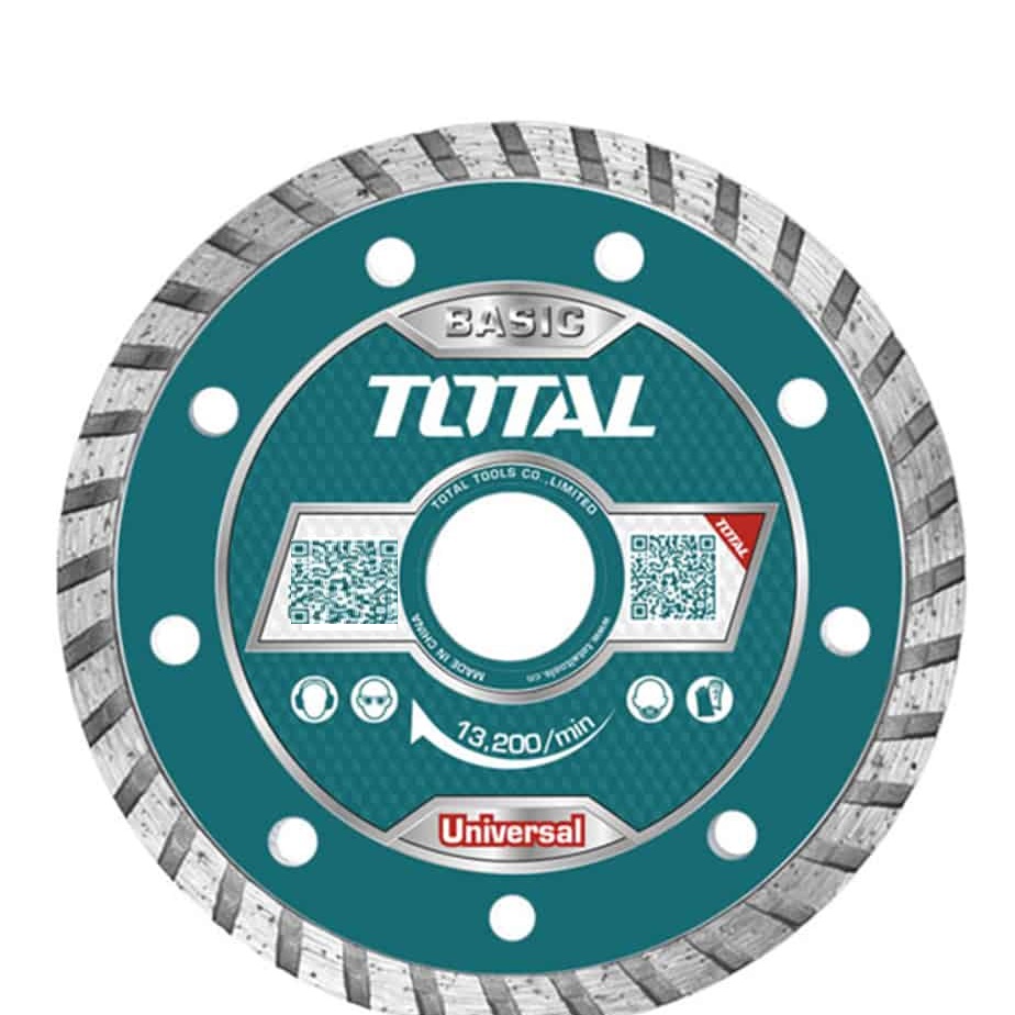 DISCO DE DIAMANTE C/ HUMEDO RANURADO TURBO 9" X 7/8" (230 MM X 22.2 MM ) REF.TAC2132303 MARCA TOTAL TOOLS