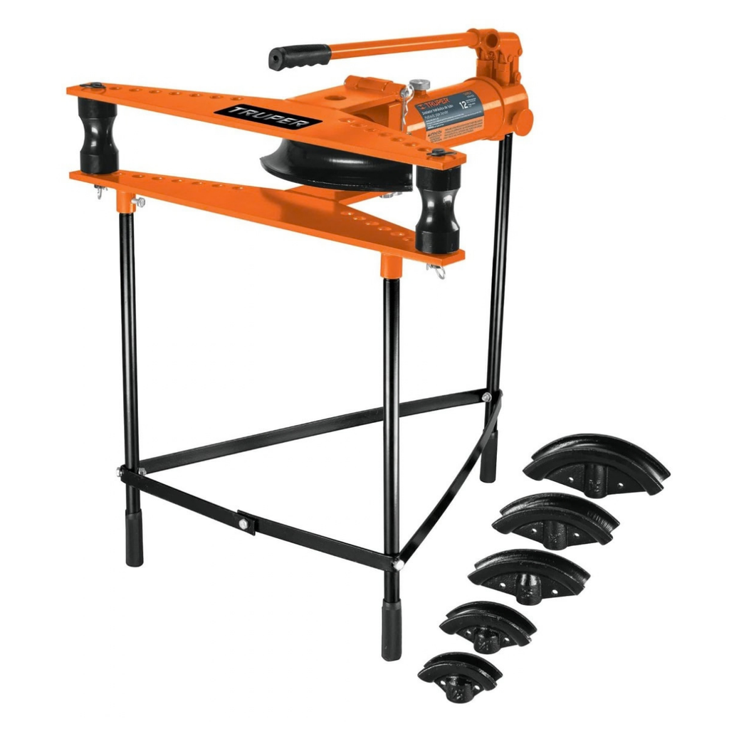 DOBLA TUBO HIDRAULICO HORIZONTAL 12 TON INCLUYE 6 DADOS REF.12882 MARCA TRUPER