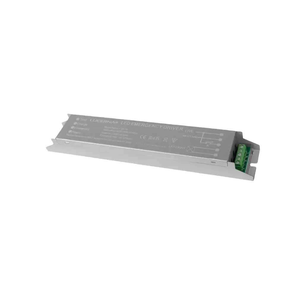 DRIVER EMERGENCIA 3W-20W PARA PANELES / T8 / BOMBILLOS LED 90 MIN USO REF. DE20 MARCA LUCERNA