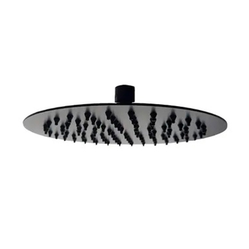 DUCHA / REGADERA ULTRAFINA DE ALTA PRESION REDONDO NEGRO MATE 25 CM REF. DUC.04.10 MARCA BARI