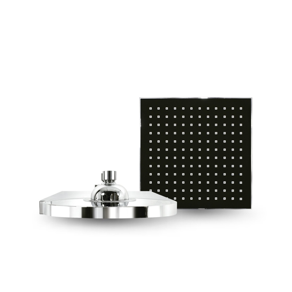 DUCHA / REGADERA ANTICALCAREA 8" MODELO SQUARE REF. GRI-0239 MARCA BELT-G