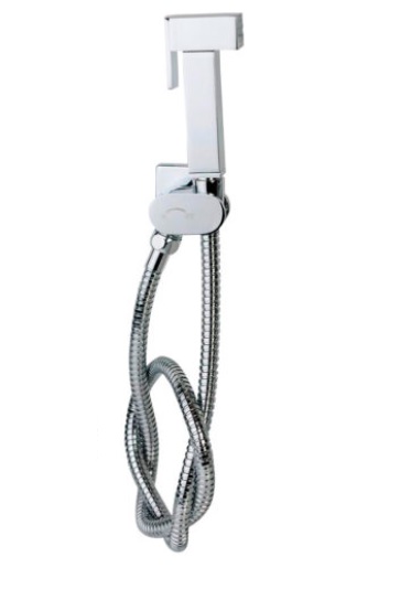 KIT DUCHA TELEFONO ROTABLE CUADRADA CUERPO DE BRONCE ACABADO CROMADO REF. KU-401101 MARCA KUBO