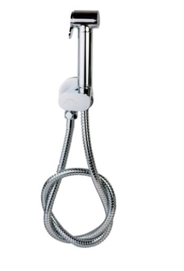 KIT DUCHA TELEFONO ROTABLE REDONDA CUERPO DE BRONCE ACABADO CROMADO REF. KU-401102 MARCA KUBO