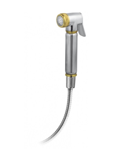 DUCHA TELEFONO CON CANILLA DE 120 CM SOPORTE ORO CR REF. MET306M MARCA METALES ALEADOS