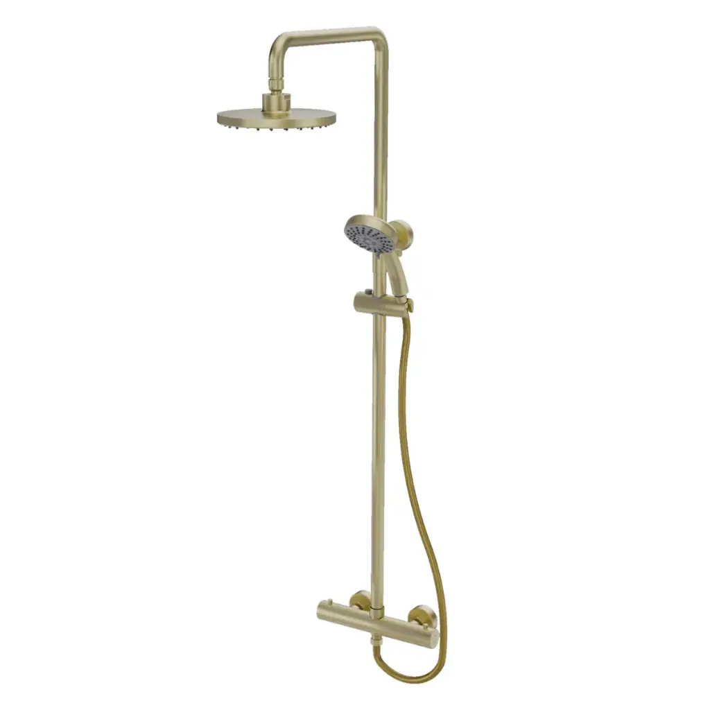 BARRA DE DUCHA TERMOSTATICA 1,29 MTS SERIE SENSO GRI D´OR / DORADO INOX REF. NVGRI9824 MARCA NOVA
