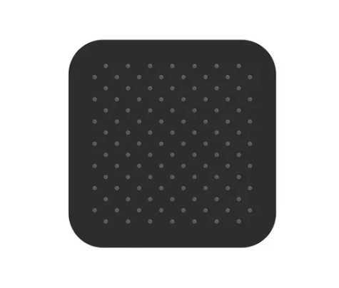 DUCHA / REGADERA DE PARED CUADRADO 8" ACERO INOX SERIE ELEMENT DELGADA NEGRO REF. NVREG1002 NOVA