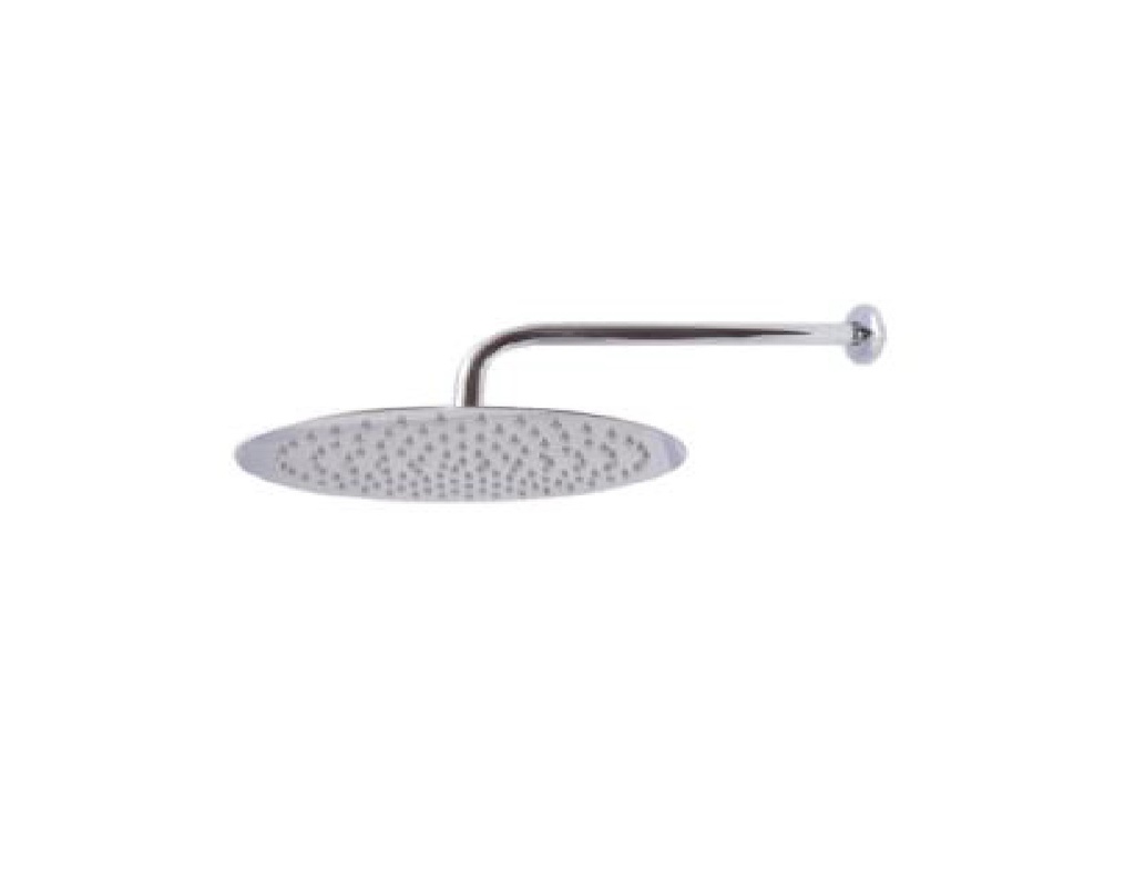 DUCHA REDONDA ULTRA DELGADA 12" SATINADA C/ TUBO DE 40 CM REF. BD-RFL12 MARCA OMEGA