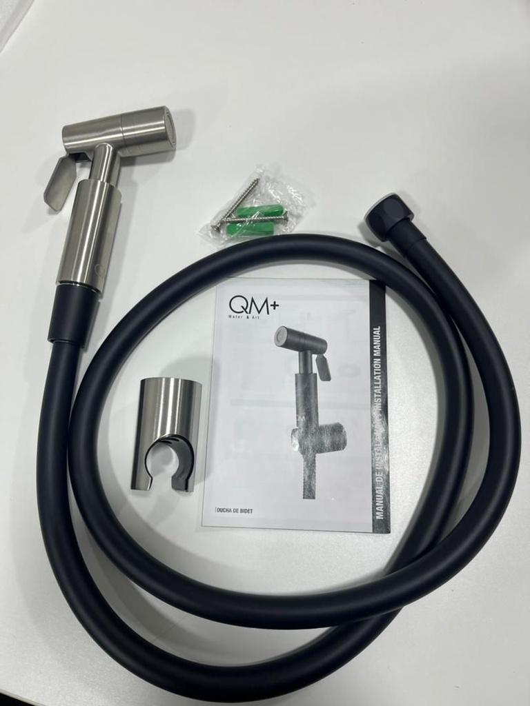 DUCHA TELEFONO DE MANO QM+ SERIE SUPREME SATIN REF. 14.700.6001.S MARCA QUALITY METAL