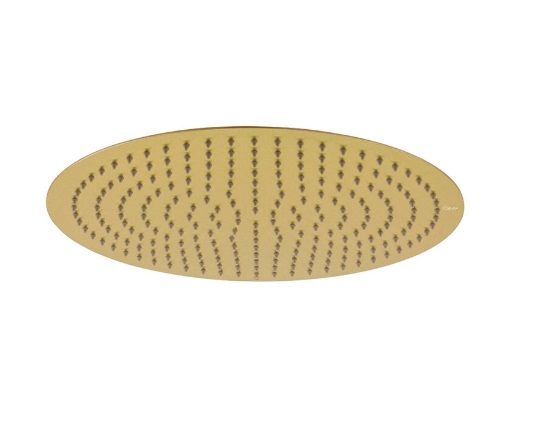DUCHA / REGADERA QM+ DE TECHO SERIE SUPREME 40 CM COLOR DORADO GOLD MARCA QUALITY METAL