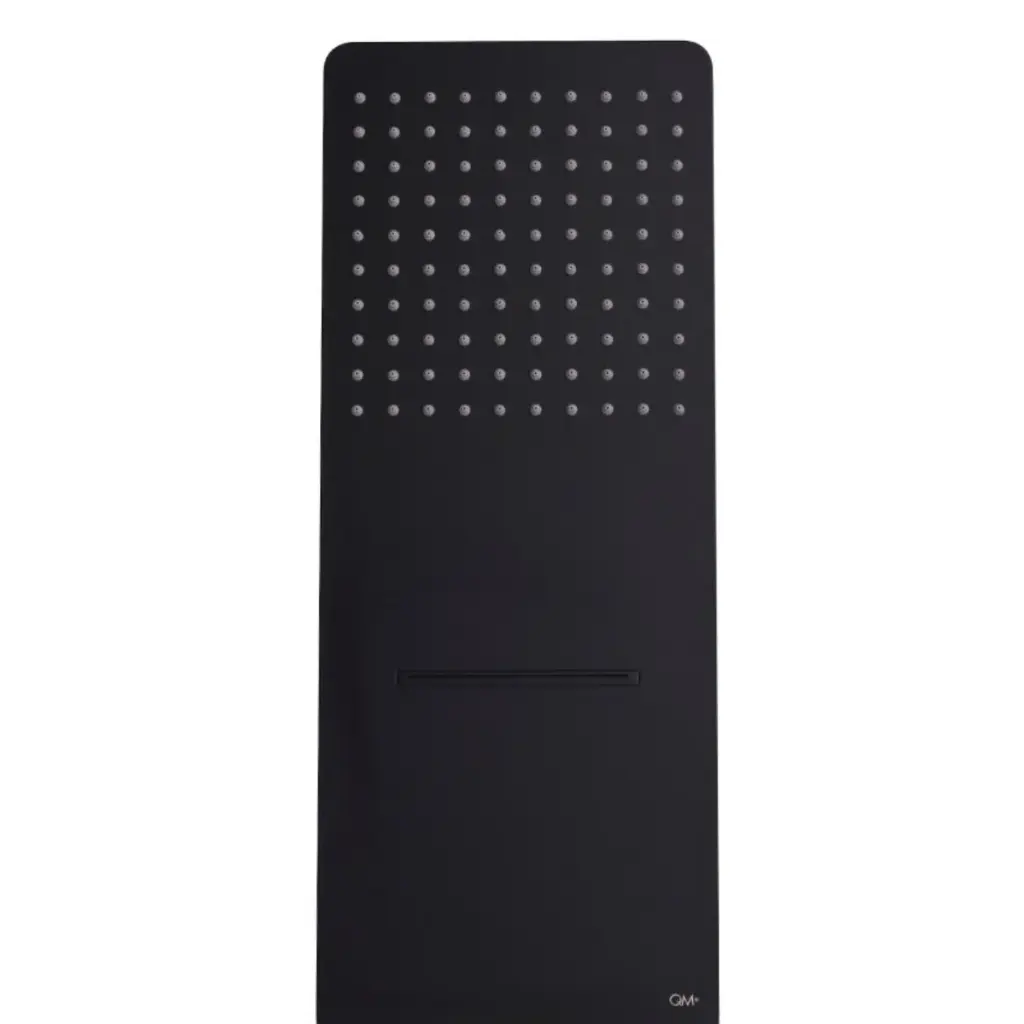 DUCHA / REGADERA A PARED QM+ 2 FUNCIONES CASCADA Y LLUVIA SERIE SUPREME COLOR NEGRO BLACK QUALITY ME