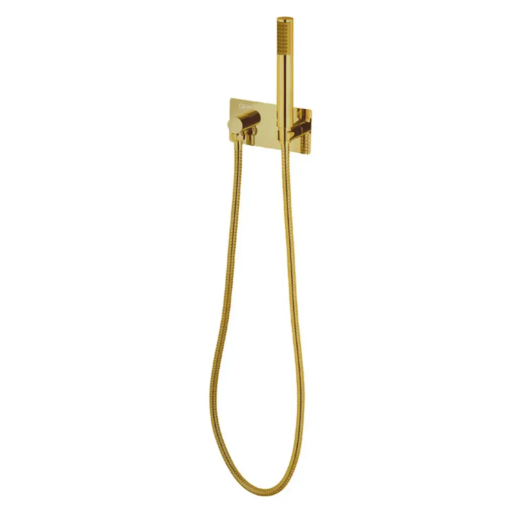 DUCHA TELEFONO DE MANO QM+ SERIE SUPREME COLOR DORADO GOLD MARCA QUALITY METAL