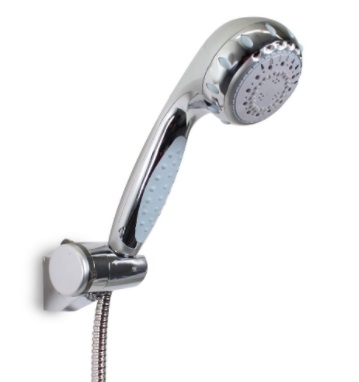 DUCHA / REGADERA ANTICALCAREA SOPORTE KRISTAL CROMO C/MANGUERA REF. TA3382009 COD.200391 MARCA TATAY