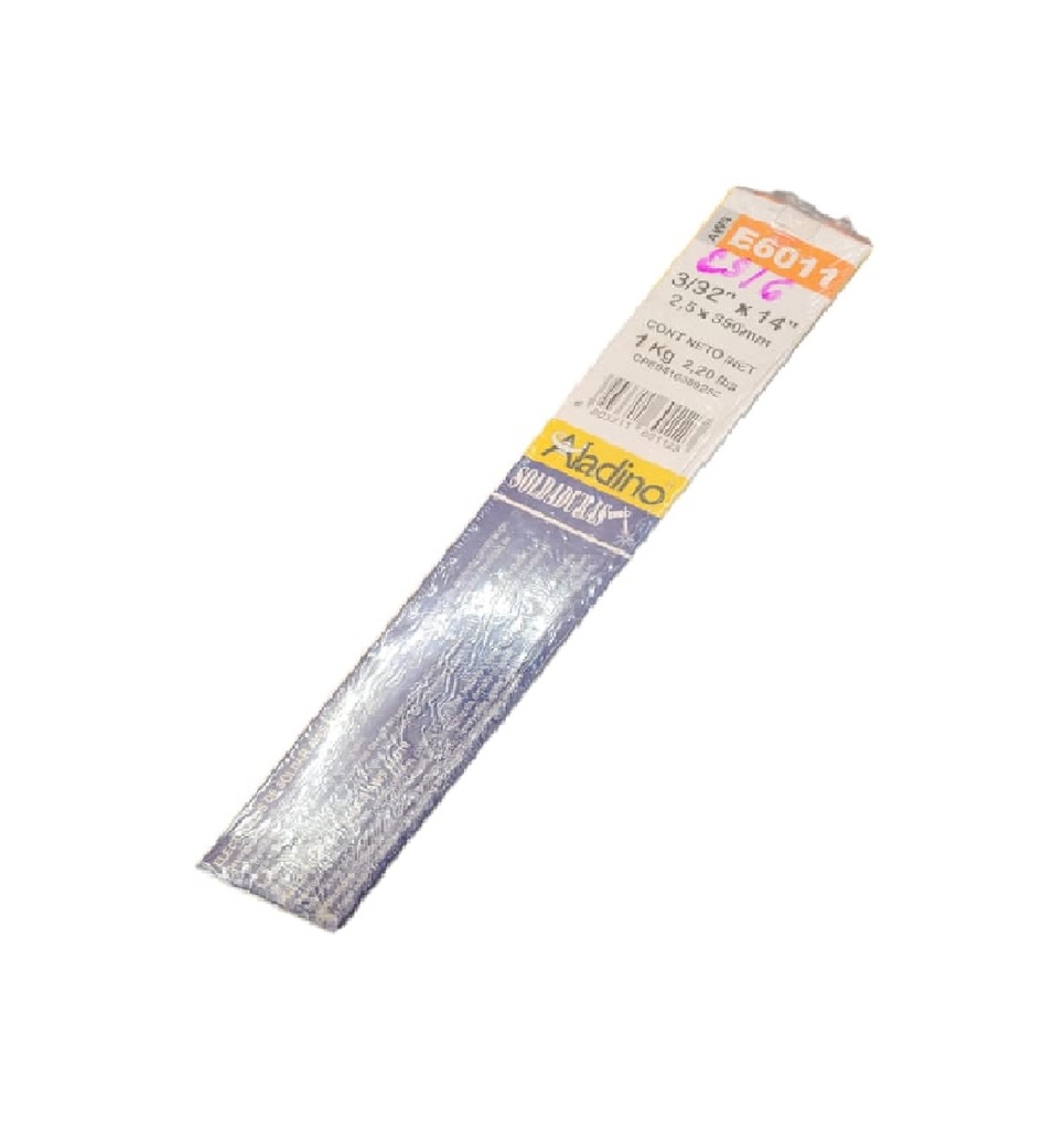 ELECTRODO NRO. 6011 3/32" COLOR VERDE REF. ES16 / 601123 MARCA ALADINO