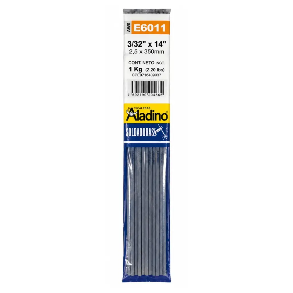 ELECTRODO NRO. 6011 3/32" COLOR VERDE REF. ES16 / 601123 MARCA ALADINO