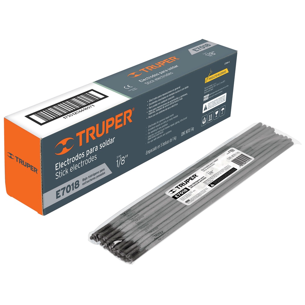 ELECTRODO PESADO 1/8" NRO. E7018-4 REF. 14363 MARCA TRUPER