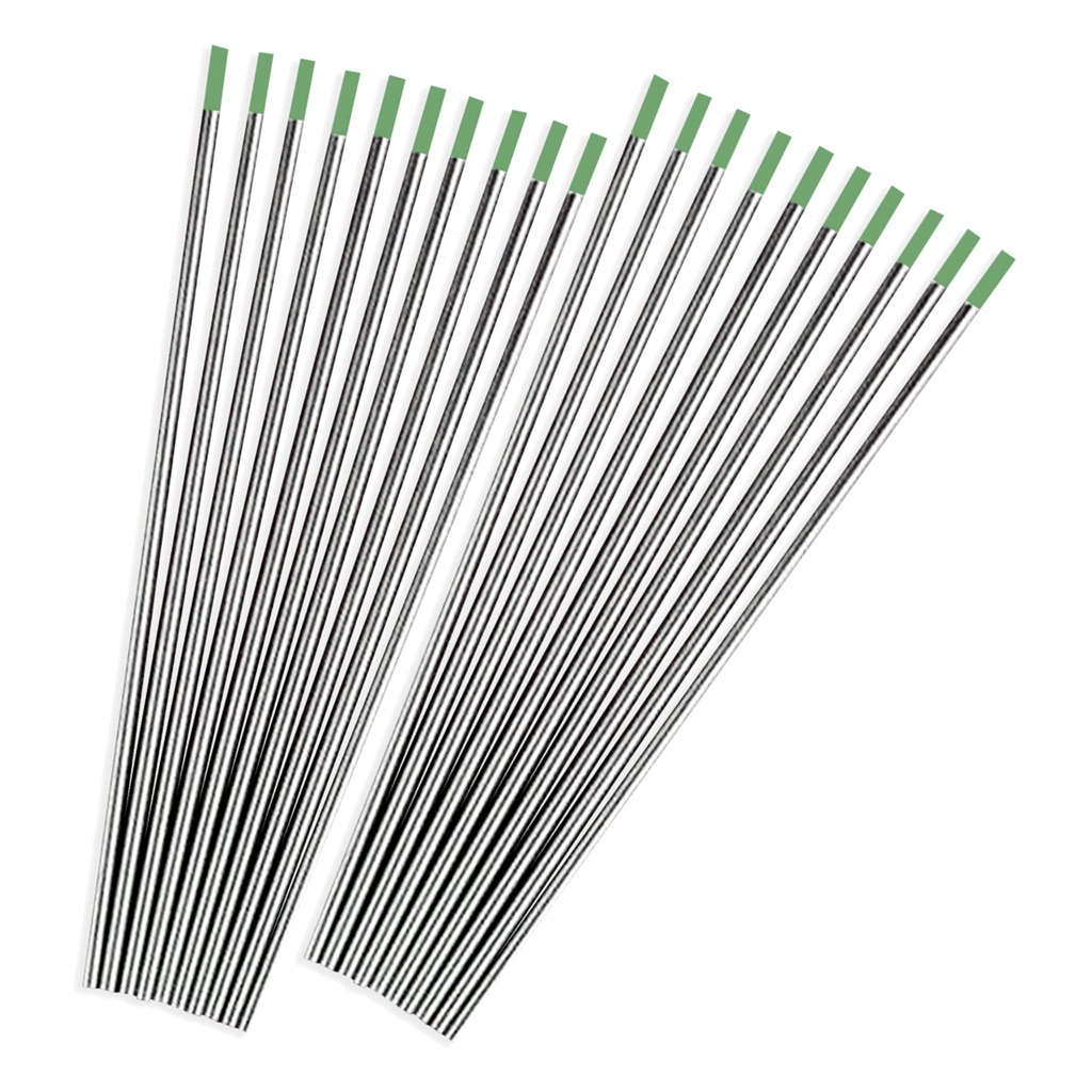 ELECTRODO ESPECIAL DE TUNGSTENO DE 3/32" PUNTA VERDE VARILLA UNIDAD REF. 800948721332 MARCA WELDTECH