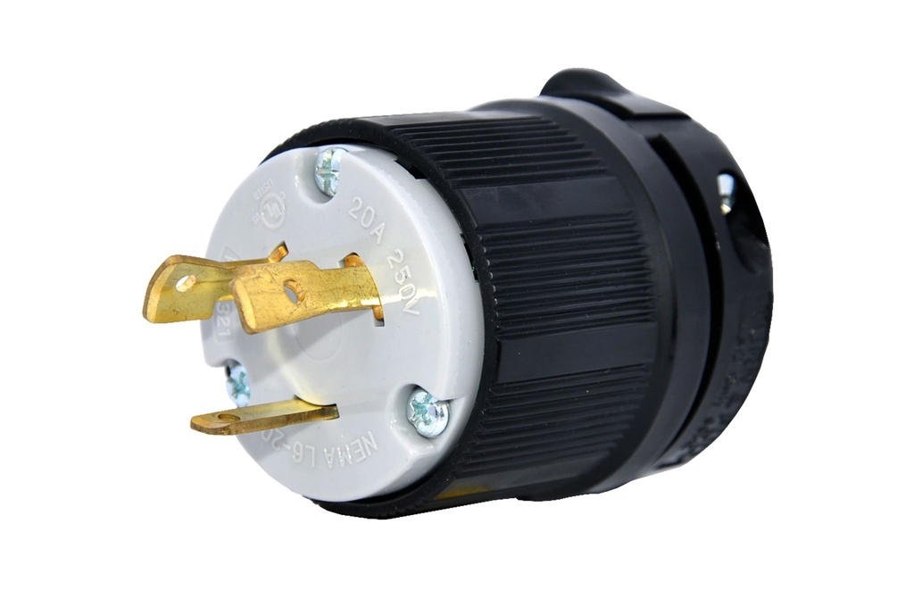 ENCHUFE MACHO 3 X 20 AMP 125 VAC - 250 VAC REF. L620P MARCA EAGLE