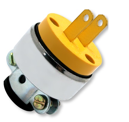 ENCHUFE DE VINIL / METAL SENCILLO 15 A 110 - 125V REF. ENC-07 MARCA FERMETAL