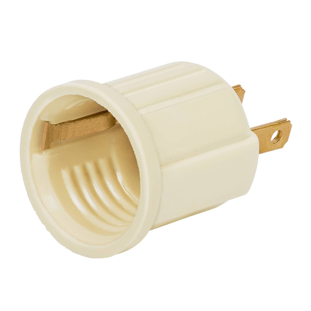 ENCHUFE SOCATE E27 4 A 127 V BAKELITA COLOR BEIGE REF. 46525 MARCA VOLTECK