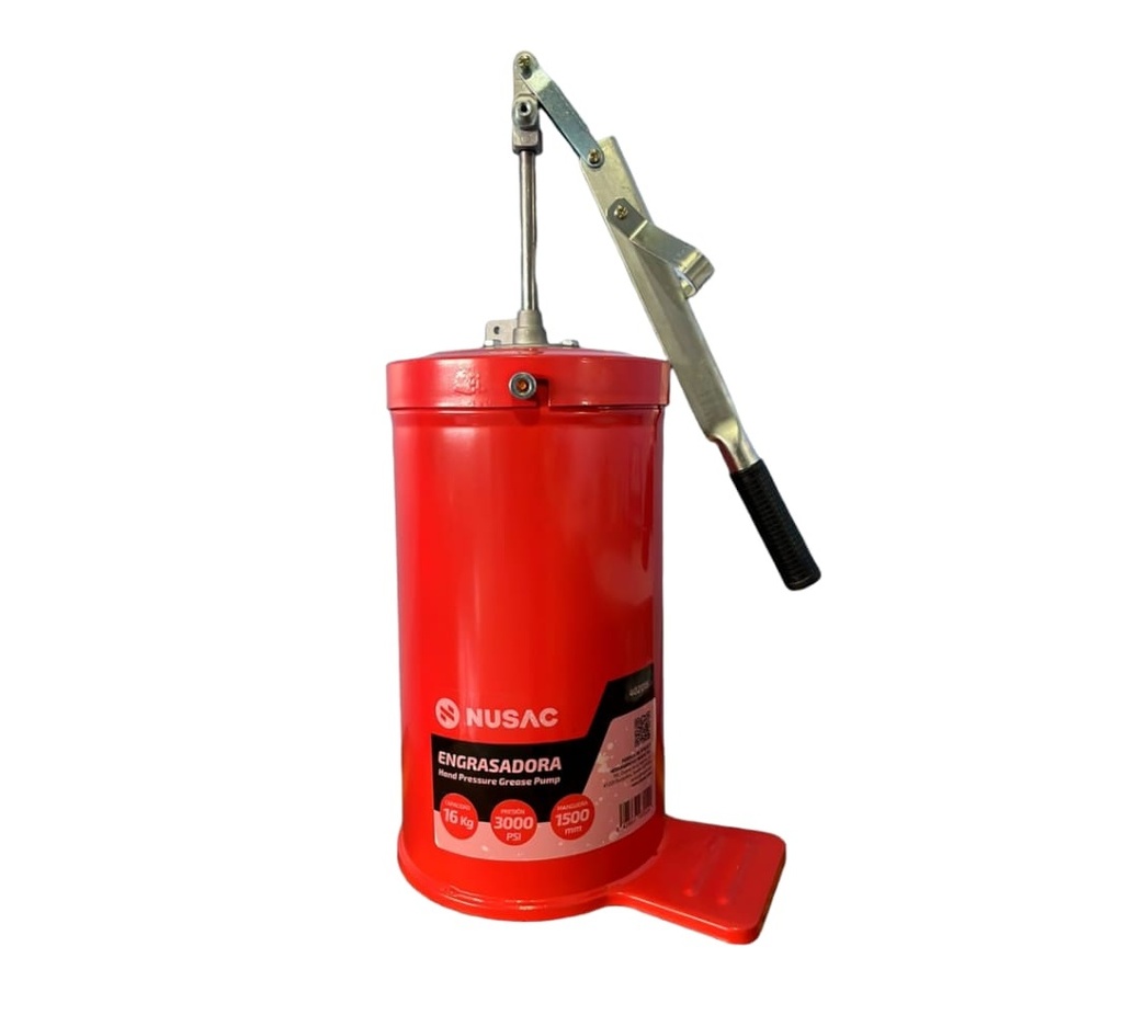 ENGRASADORA MANUAL 16 KGS 3000 PSI C/ MANGUERA 150 CM REF. 402015 MARCA NUSAC