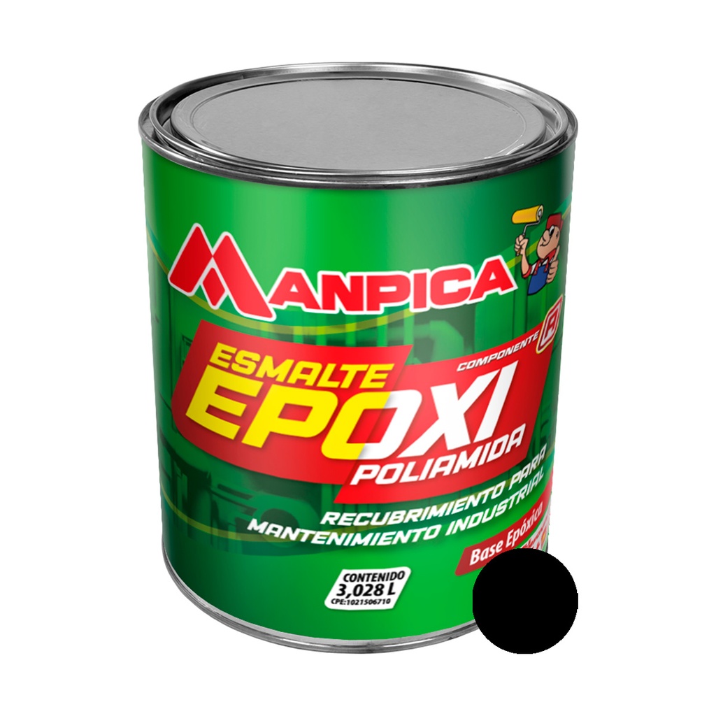 PINTURA EPOXICA POLIAMIDA COLOR NEGRO CON CATALIZADOR ( KIT ) REF. KIA-800-10 MARCA MANPICA