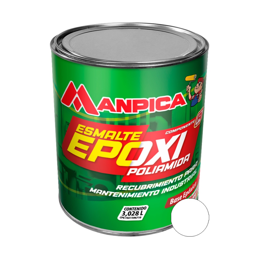 PINTURA EPOXICA POLIAMIDA COLOR BLANCO CON CATALIZADOR ( KIT ) REF. KIA-100-10 MARCA MANPICA