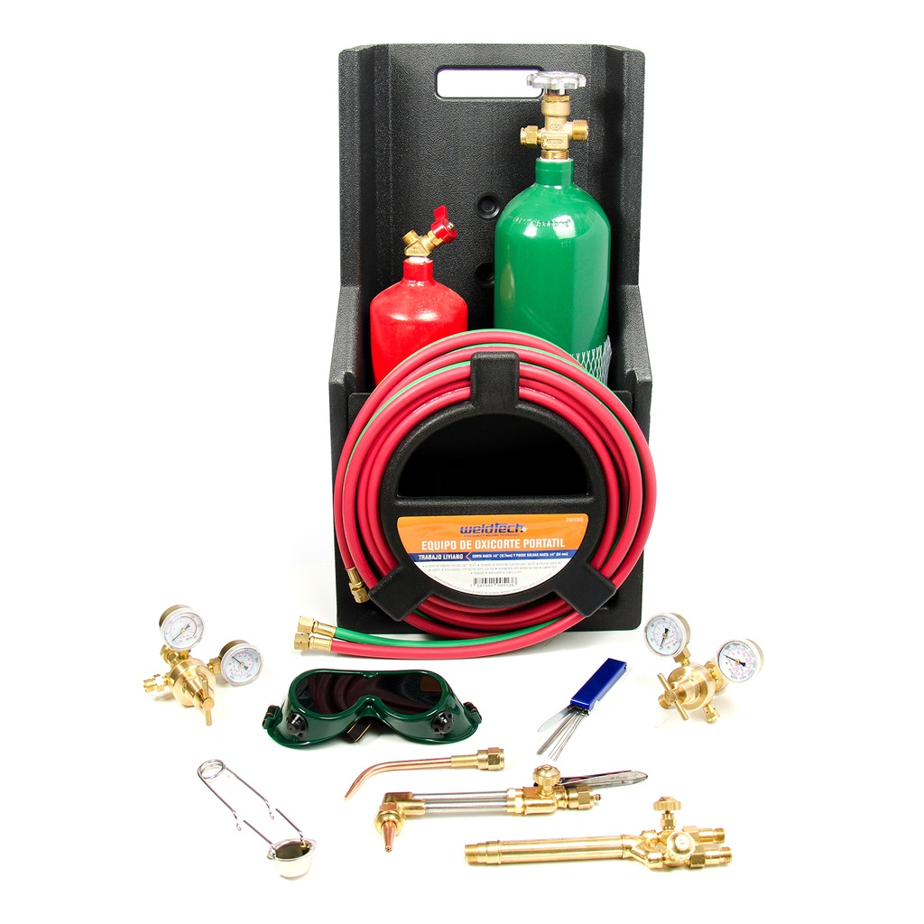 EQUIPO DE OXICORTE PORTATIL CON CILINDROS PARA TRABAJOS MEDIANOS REF. 2001005 MARCA WELDTECH
