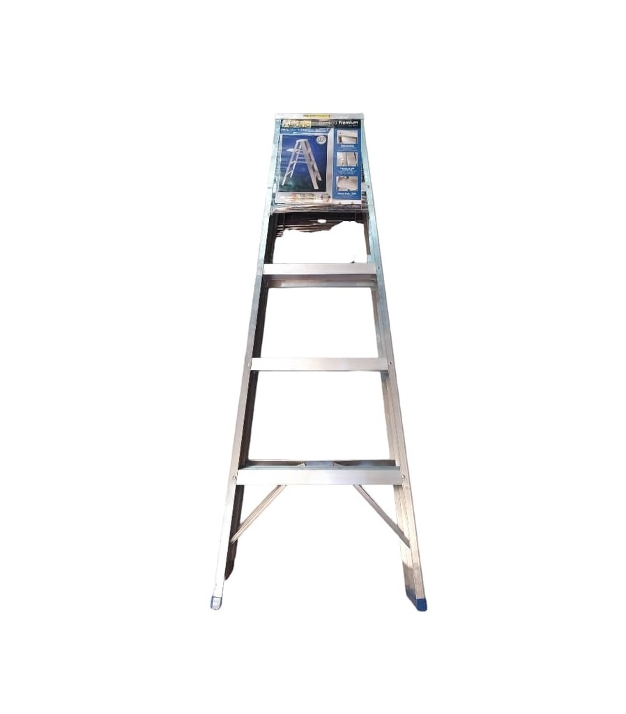ESCALERA TIPO TIJERA ALUMINIO PREMIUM 5 TRAMOS 150 CM X 50 CM CAP. 200 KG REF. C005 MARCA ALADINO