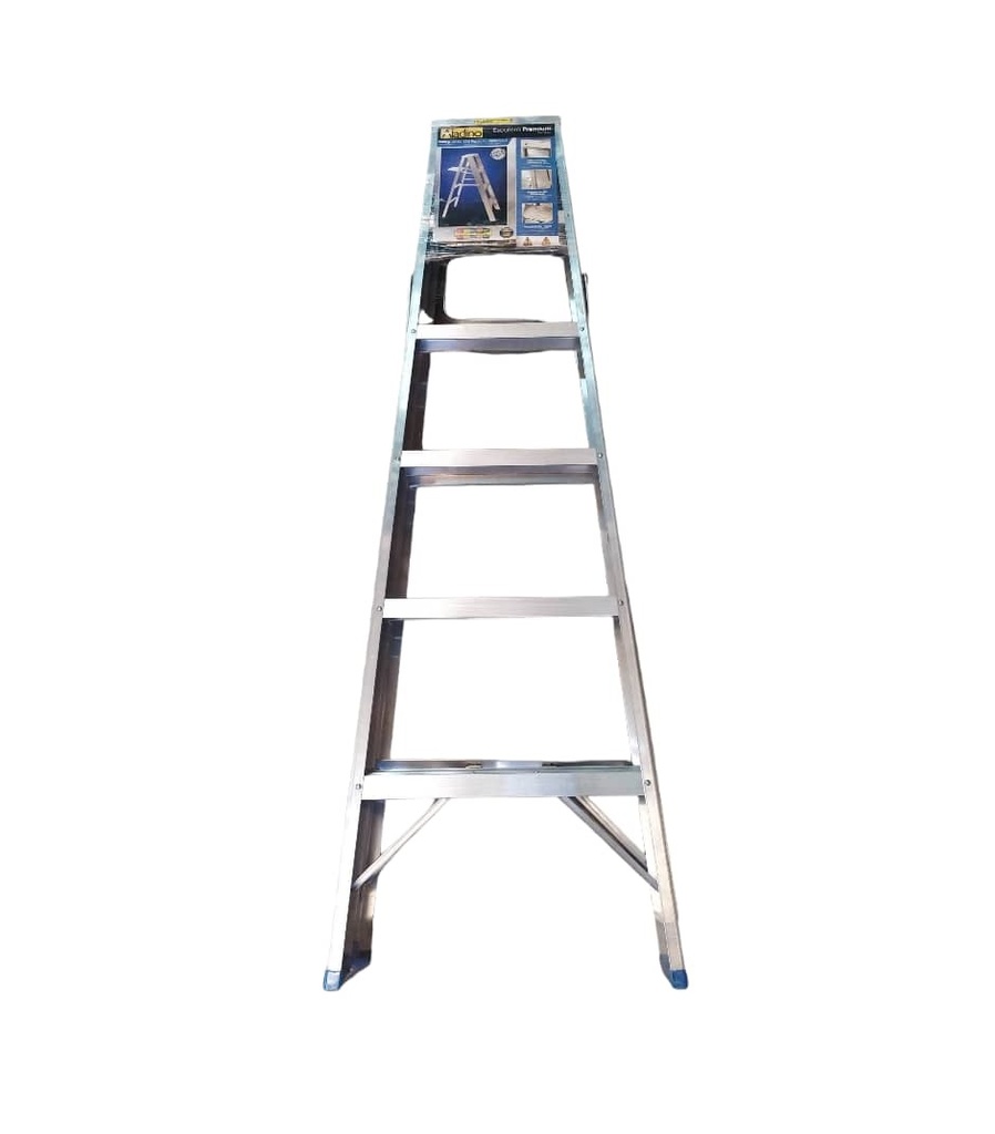 ESCALERA TIPO TIJERA ALUMINIO PREMIUM 6 TRAMOS 180 CM X 53 CM CAP. 200 KG REF. C006 MARCA ALADINO