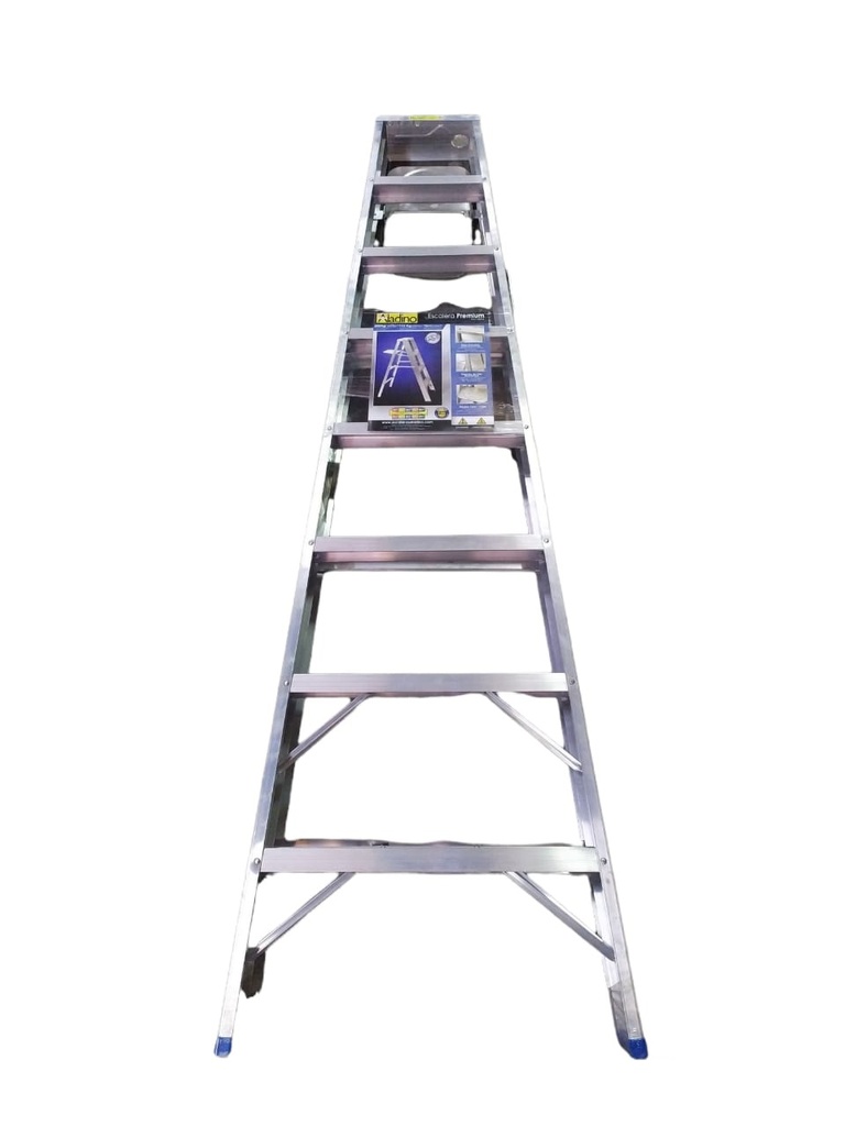 ESCALERA TIPO TIJERA ALUMINIO PREMIUM 8 TRAMOS 240 CM X 30 CM CAP. 200 KG REF. C008 MARCA ALADINO