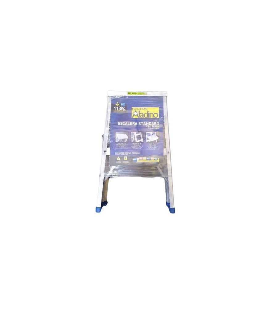 ESCALERA TIPO TIJERA ALUMINIO STANDARD 2 TRAMOS 60 CM X 30 CM REF. CV02 MARCA ALADINO