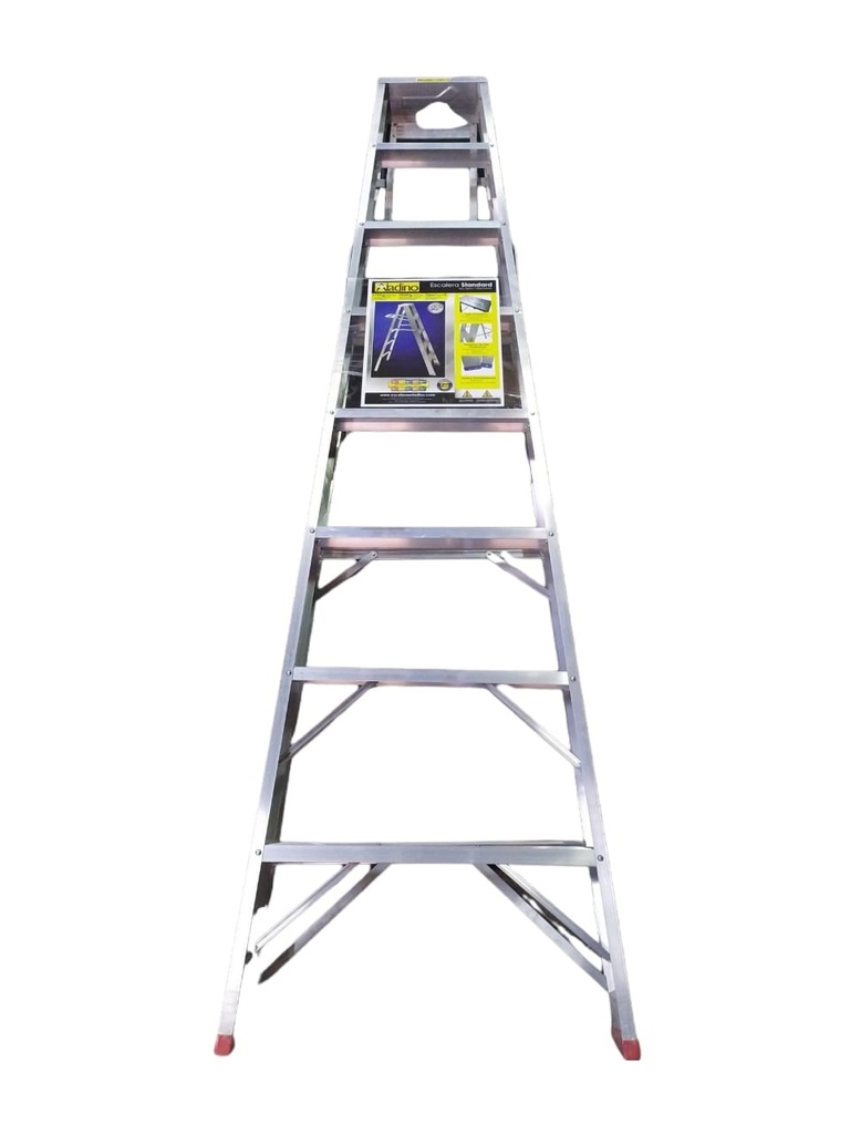 ESCALERA TIPO TIJERA ALUMINIO STANDARD 8 TRAMOS 240 CM X 30 CM REF. CV08 MARCA ALADINO