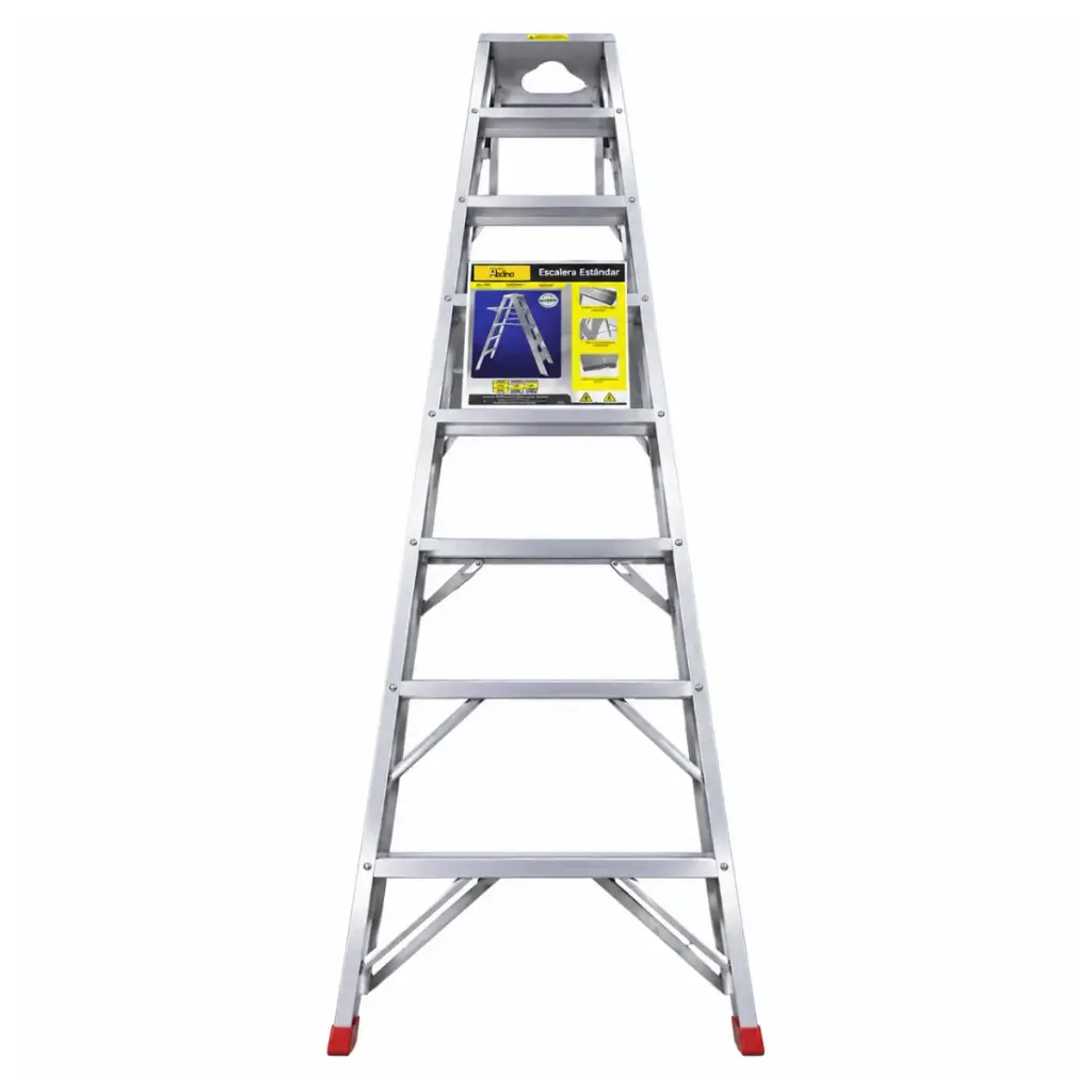 ESCALERA TIPO TIJERA ALUMINIO STANDARD 8 TRAMOS 240 CM X 30 CM REF. CV08 MARCA ALADINO