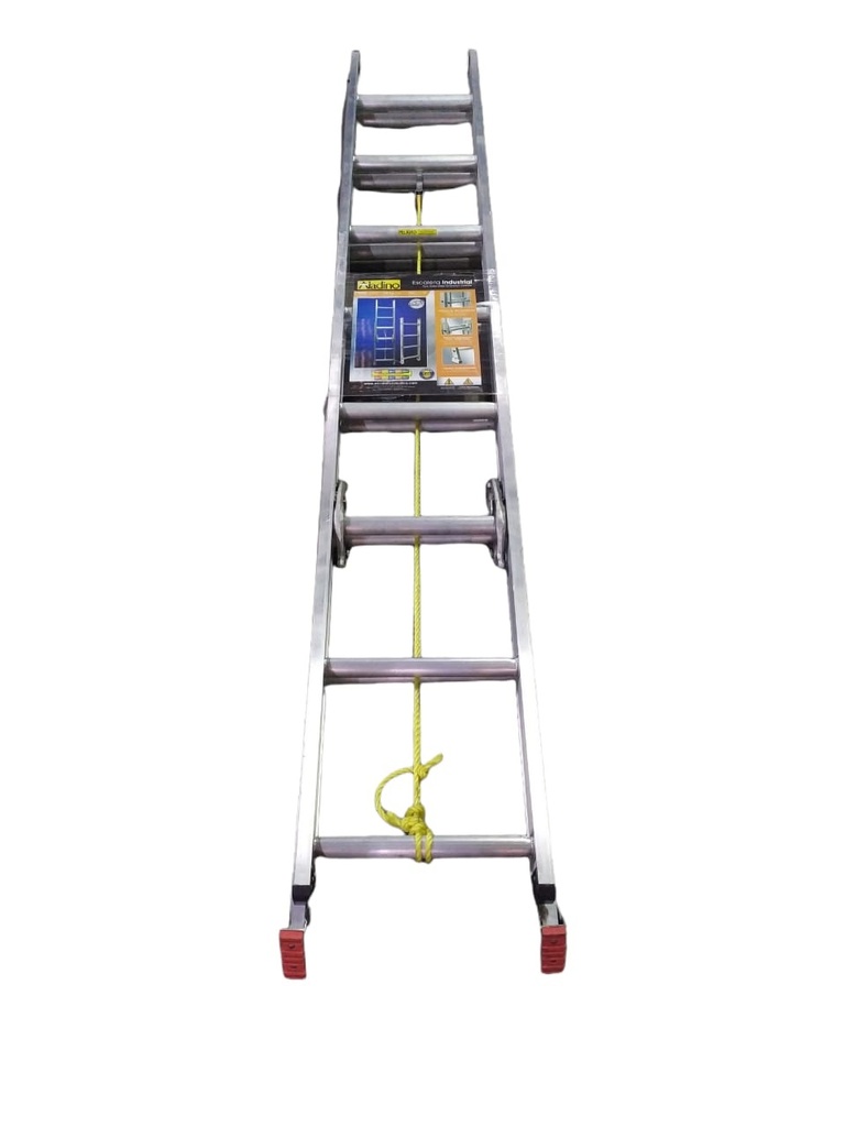 ESCALERA DE ALUMINIO IND. EXTENSIBLE DE 16 TRAMOS 240 CM X 240 CM X 40 CM REF. D002 MARCA ALADINO