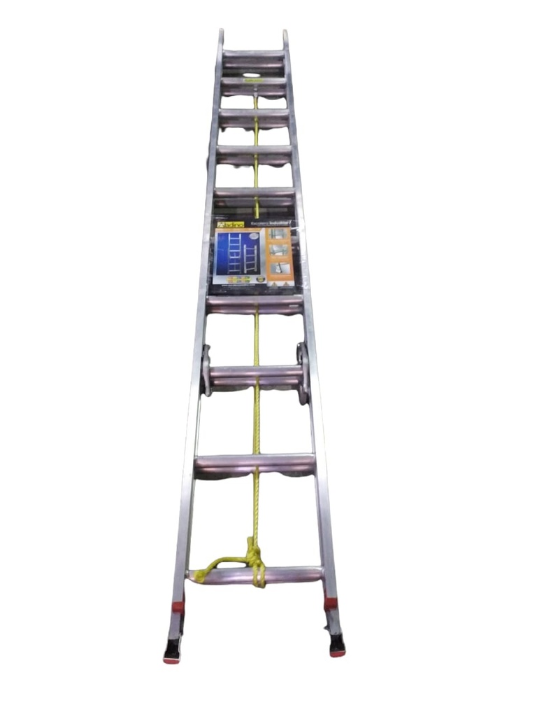 ESCALERA DE ALUMINIO IND. EXTENSIBLE DE 20 TRAMOS 300 CM X 300 CM X 40 CM REF. D003 MARCA ALADINO