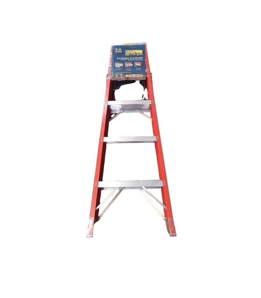 ESCALERA FIBRA DE VIDRIO INDUSTRIAL TIJERA 5 TRAMOS 152 X 48 CM CAP. 250 KG REF. F005 MARCA ALADINO