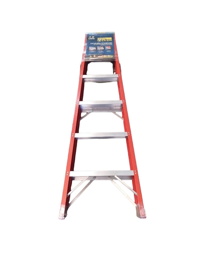 ESCALERA FIBRA DE VIDRIO INDUSTRIAL TIJERA 6 TRAMOS 180 X 50 CM CAP. 250 KG REF. F006 MARCA ALADINO