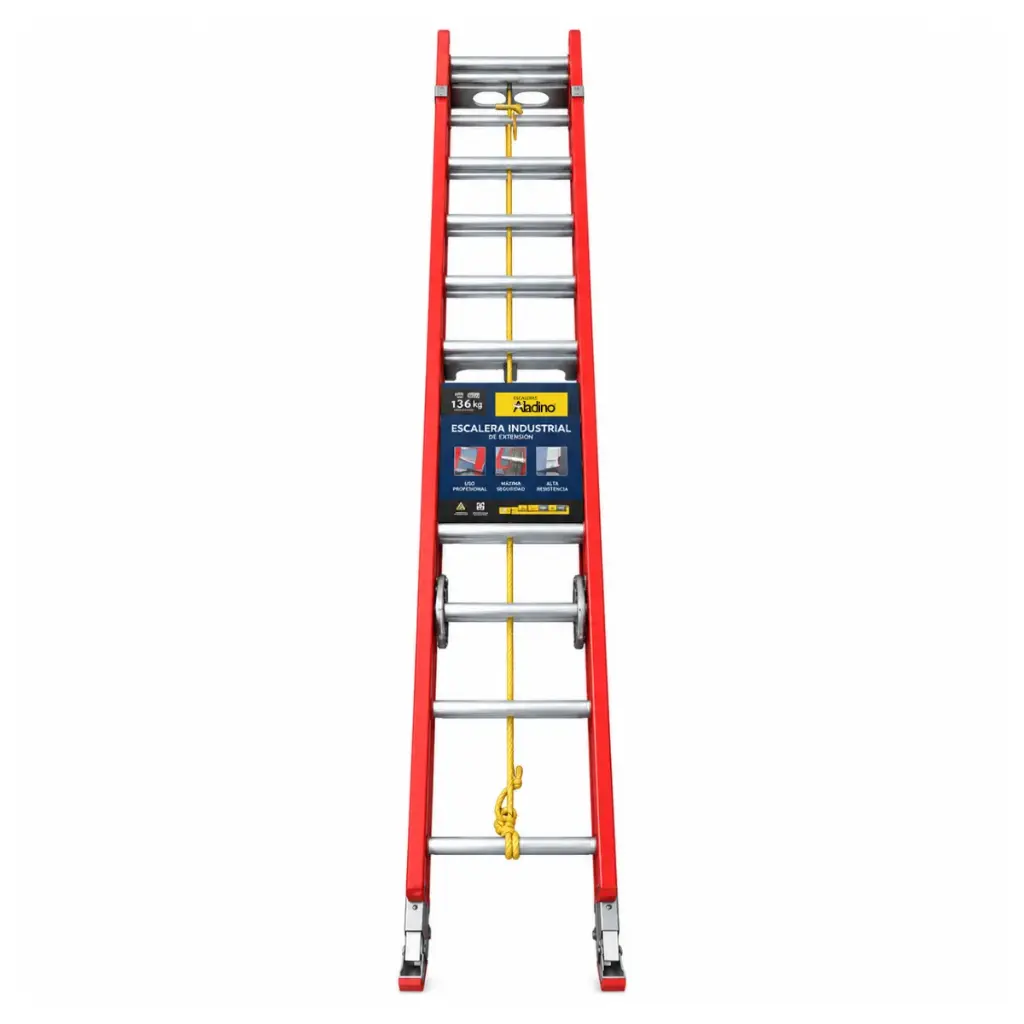 ESCALERA FIBRA VIDRIO TELESCOPICA EXTENSIBLE 20 TRAMOS 300 CM X 300 CM X 40CM REF.F020 MARCA ALADINO