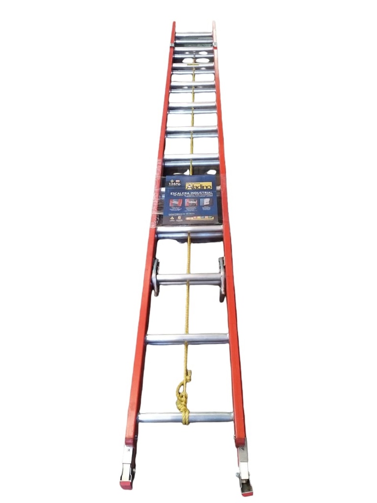 ESCALERA FIBRA VIDRIO TELESCOPICA EXTENSIBLE 24 TRAMOS 360 CM X 360 CM X40CM REF.F024 MARCA ALADINO
