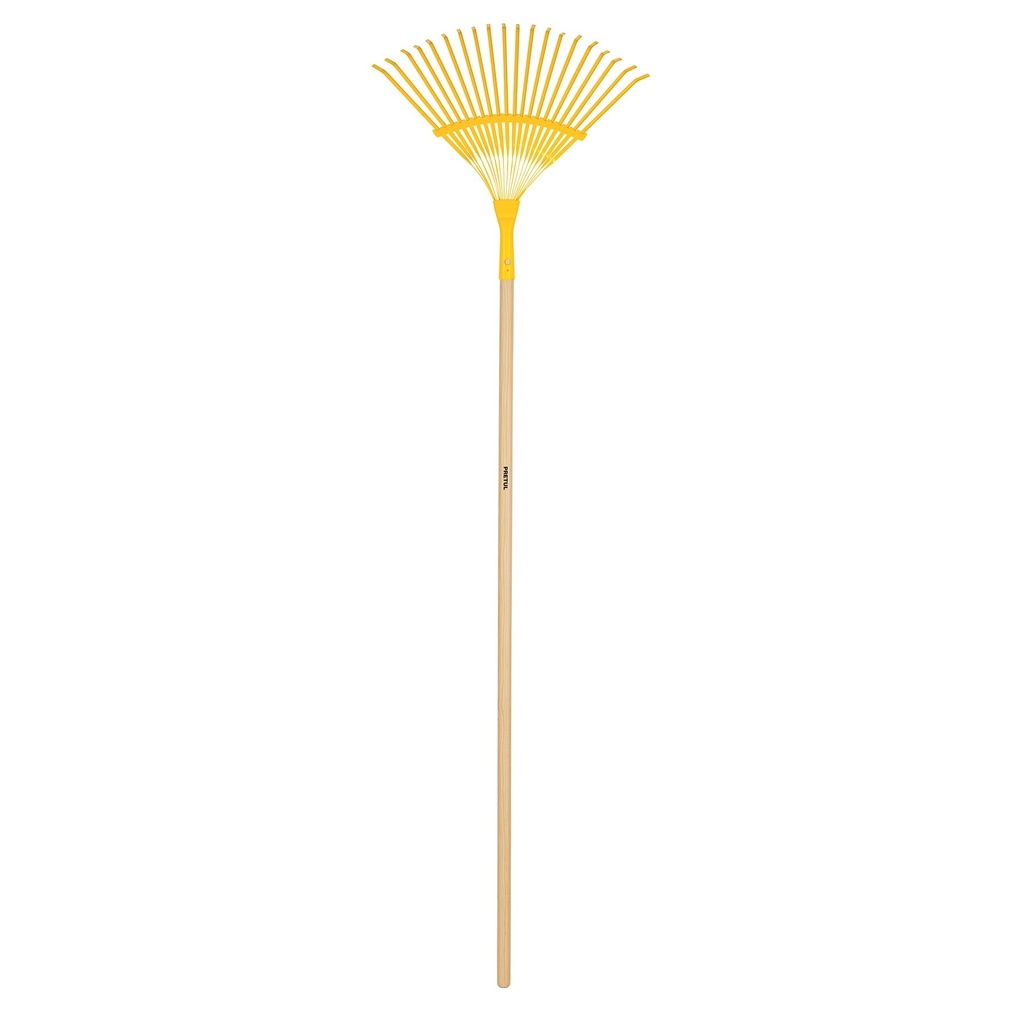 ESCOBA / RASTRILLO P/GRAMA METALICA 17" 20 DIENTES C/CABO MOD. EM-20P REF. 21431 MARCA PRETUL