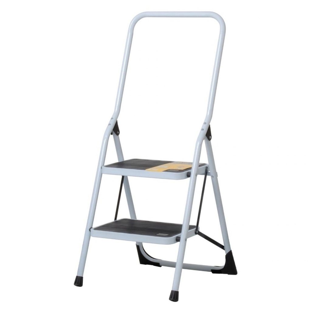 ESCALERA PLEGABLE BLANCA DE 2 TRAMOS MOD. ESTU-2PB REF. 24119 MARCA PRETUL
