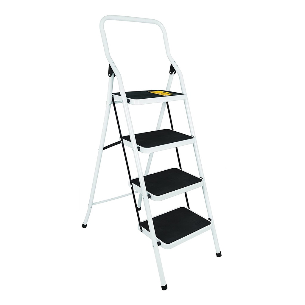 ESCALERA PLEGABLE BLANCA DE 4 TRAMOS MOD. ESTU-4P REF. 24122 MARCA PRETUL