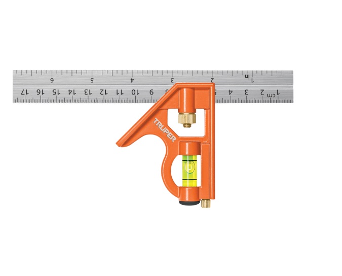 ESCUADRA DE COMBINACION 6" PROFESIONAL C/PUNZON PARA MARCAR MOD.ECT-6 REF. 14369 MARCA TRUPER
