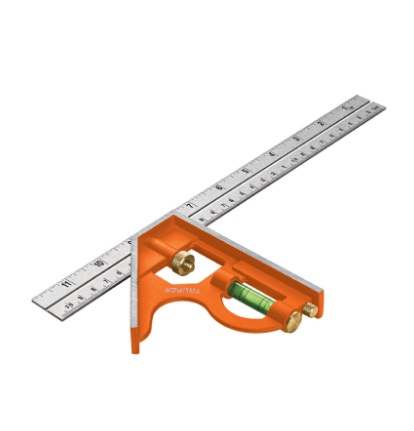 ESCUADRA DE COMBINACION 12" PROFESIONAL C/PUNZON PARA MARCAR MOD.ECT-12 REF. 14380 MARCA TRUPER