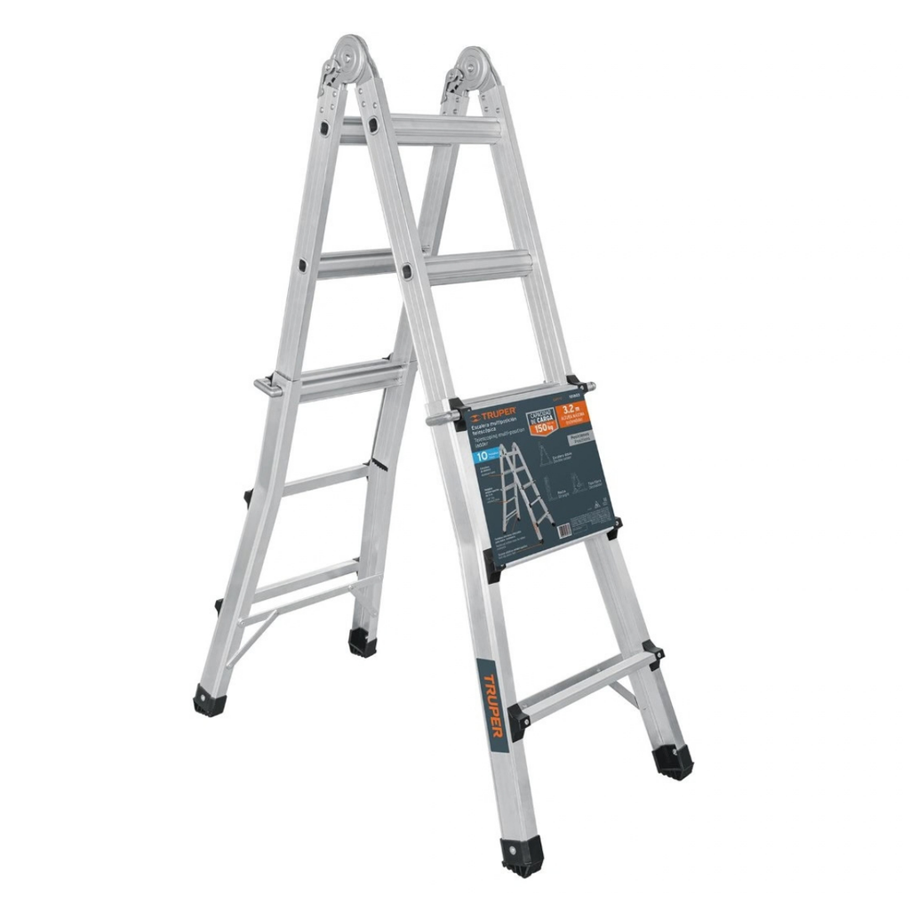 ESCALERA TELESCOPICA / TIJERA DE ALUMINIO 3 POS EXT 10 TRAMOS MOD. EMT-10 REF. 101883 MARCA TRUPER